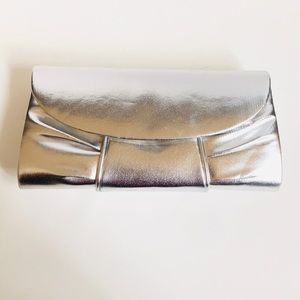 Metallic Silver Clutch